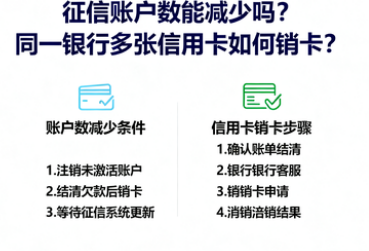聚合家：征信账户数能减少吗？同一银行多张信用卡如何销卡？