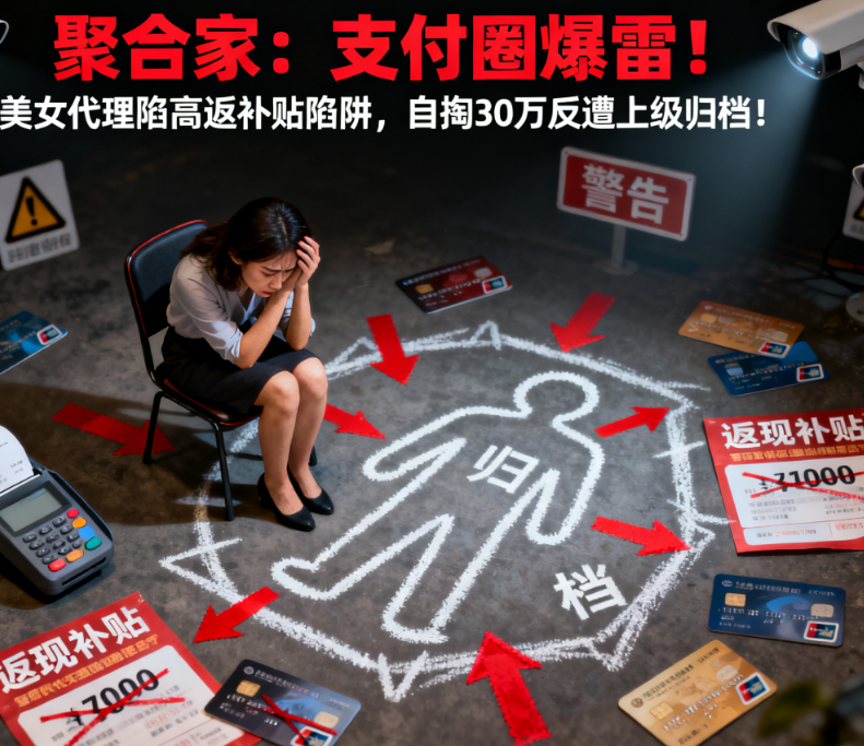 聚合家：支付圈爆雷！美女代理陷高返补贴陷阱，自掏30万反遭上级归档！
