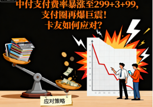 中付支付费率暴涨至299+3+99，支付圈再爆巨震！卡友如何应对？