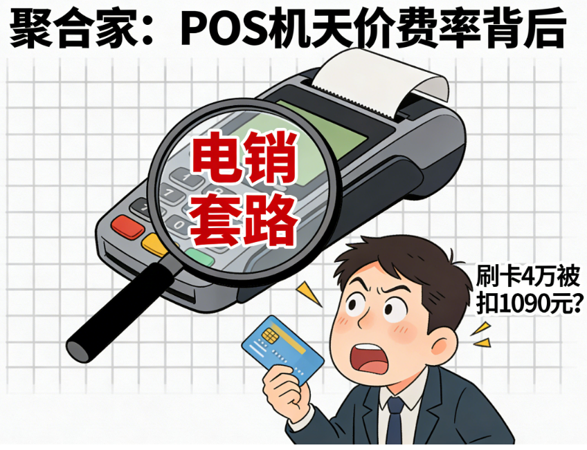 聚合家：POS机天价费率背后-电销套路深，刷卡4万竟被扣1090元？