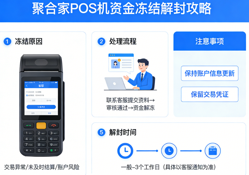 聚合家POS机资金冻结多久解封？