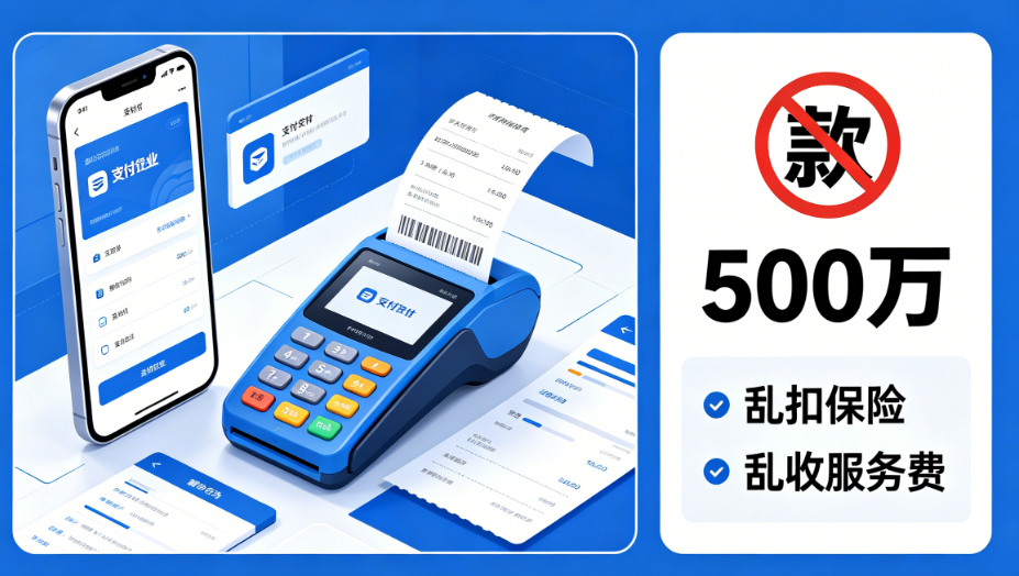 聚合家：支付行业新规严禁乱扣保险、乱收服务费，最高罚款500万！