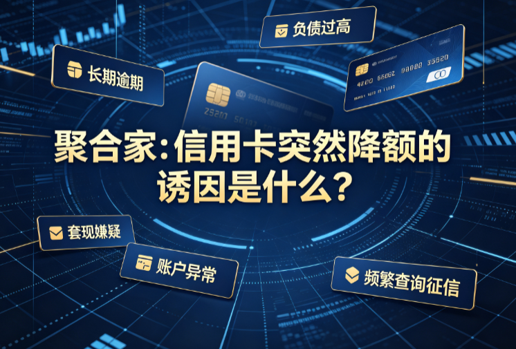 聚合家：信用卡突然降额的诱因是什么？